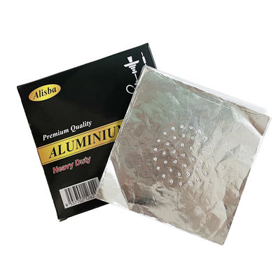 Fogli di alluminio rotondo quadrato carta Shisha con foro per la lunghezza del narghilè personalizzato