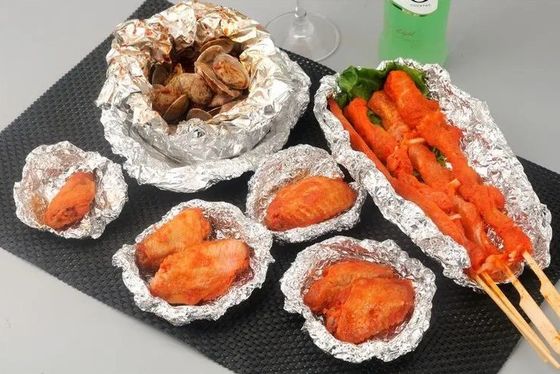 Larghezza e logo personalizzati fogli di alluminio per confezionamento alimentare conveniente