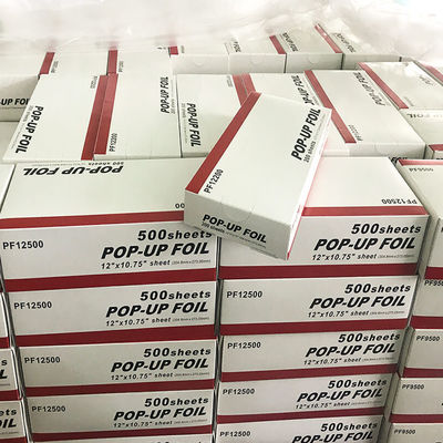 12mic 9inch 10.75inch Pre-taglio in rilievo fogli di foglio foglio carta di alluminio foglio pop up fogli