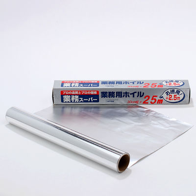 Custom 8011 Soft Temper Kitchen Tin Silver Foil Paper Food Packing Roll di folio di alluminio