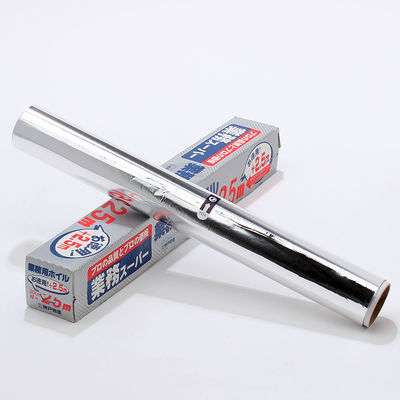 Custom 8011 Soft Temper Kitchen Tin Silver Foil Paper Food Packing Roll di folio di alluminio