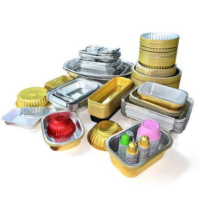 Contenitore di imballaggio per alimenti per animali da compagnia Quadratura Scartamento a domicilio Scatola da pranzo in alluminio Contenitore per alimenti