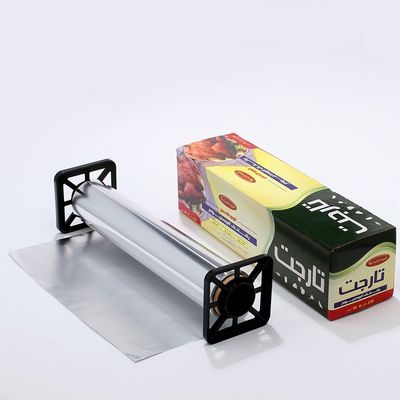 300mm Heavy Duty 8011 in rilievo cucina colorata argento di alluminio per l'avvolgimento