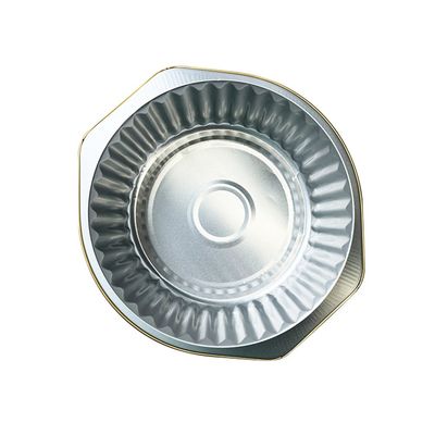 Vantaggio ecologico Foglio di alluminio arrugginito monouso Contenitori profondi rotondi