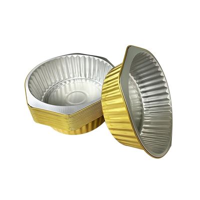 Vantaggio ecologico Foglio di alluminio arrugginito monouso Contenitori profondi rotondi