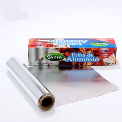 150m Heavy Duty 30cm 45cm Paper Aluminum Foil In Roll Lunghezza personalizzata per la cottura