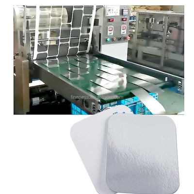 Larghezza massima del materiale 650mm Macchina di produzione di coperchi per contenitori in foglio di alluminio completamente automatica