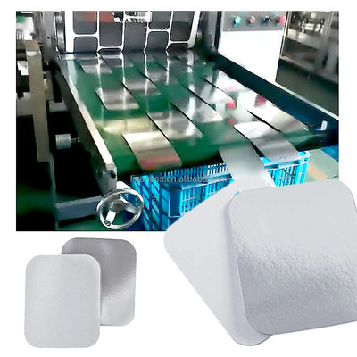 Larghezza massima del materiale 650mm Macchina di produzione di coperchi per contenitori in foglio di alluminio completamente automatica