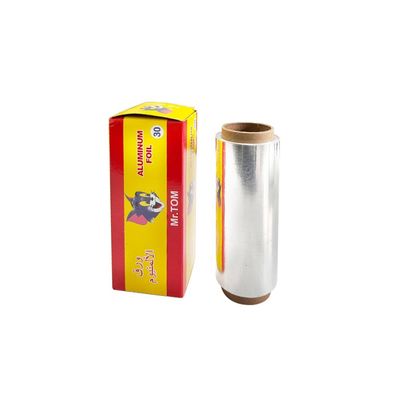 Rollo di carta monouso in foglio di alluminio 8011 in argento per parrucchieri di spessore 20-50mic