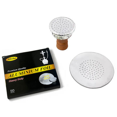 Spessore personalizzato 120 mm Dimensione rotonda Folia di alluminio Shisha usa e getta per narghilè