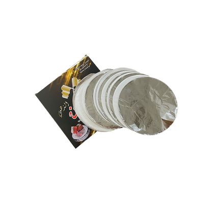 Spessore personalizzato 120 mm Dimensione rotonda Folia di alluminio Shisha usa e getta per narghilè