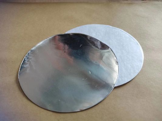 Carta per narghilè spessa 0,03 mm, larga 120 mm, rotonda, di alluminio, in lega 8011 e argento
