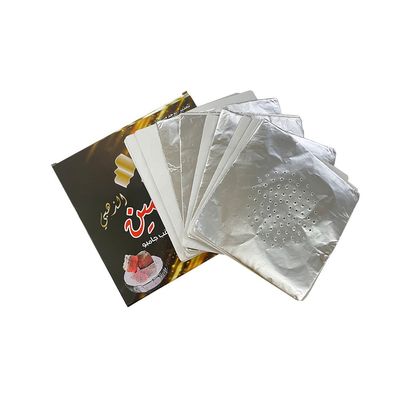 Fogli di alluminio di lunghezza personalizzata carta per narghilè 0,03 mm per tutti i narghilè 50 pcs pacchetto