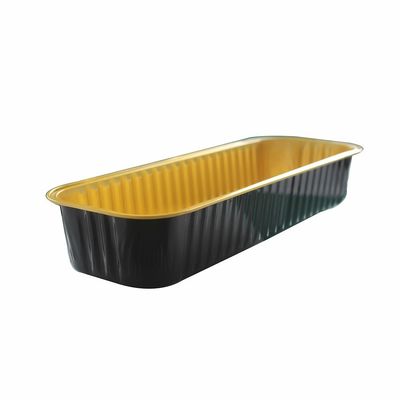 Padella da forno monouso in foglio di alluminio rettangolare per fast food e pane da forno