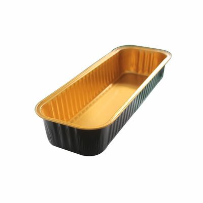 Padella da forno monouso in foglio di alluminio rettangolare per fast food e pane da forno
