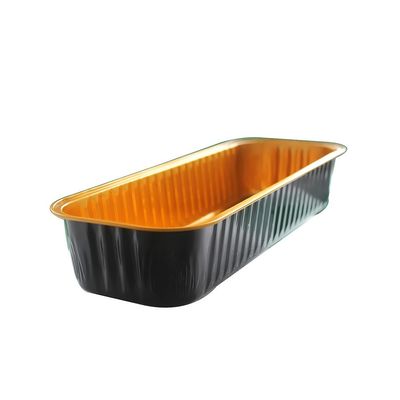 Padella da forno monouso in foglio di alluminio rettangolare per fast food e pane da forno