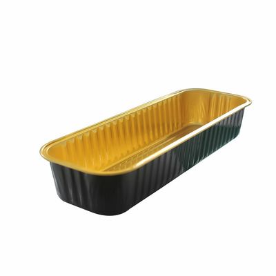 Padella da forno monouso in foglio di alluminio rettangolare per fast food e pane da forno