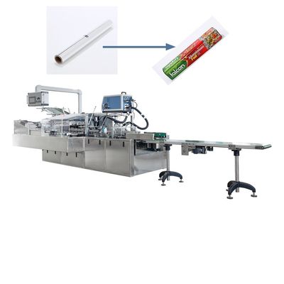 65 scatole/min Efficienza di produzione Cartone scatola macchina di imballaggio per rulli di foglio di alluminio