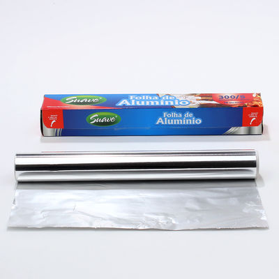 Logo personalizzato Rollo di foglio di alluminio per uso domestico 8011 argento per imballaggio e cottura alimentare