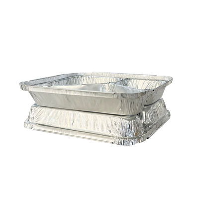 Confezionamento in alluminio per andare Scatola da pranzo con contenitore a 3 scompartimenti usa e getta personalizzato