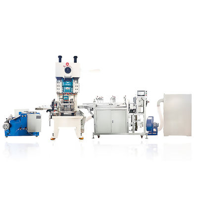 Linea di produzione di macchine per perforare automaticamente piatti alimentari in foglio di alluminio
