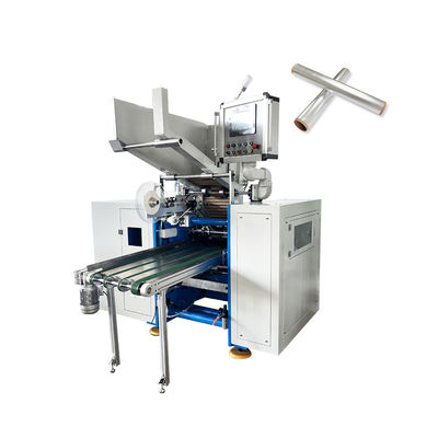 Rivilatore di pellicole di allungamento in PE completamente automatico a 6 spindi senza colla per la taglio di fogli di alluminio