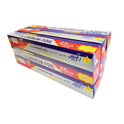 Cucina lunghezza personalizzata 8011 foglio di alluminio per uso domestico carta da imballaggio roll logo personalizzato