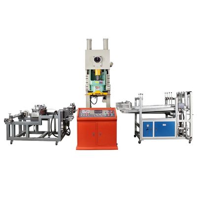 Macchina per la produzione automatica di contenitori in foglio di alluminio per il tipo di imballaggio di cassa