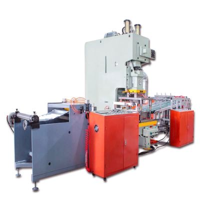 Macchina per la produzione automatica di contenitori in foglio di alluminio per il tipo di imballaggio di cassa