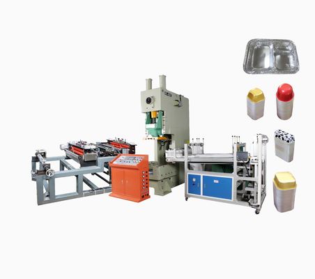 Macchina per la produzione automatica di contenitori in foglio di alluminio per il tipo di imballaggio di cassa