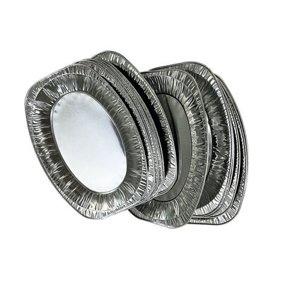 Contenitore grande di torrefazione di qualità alimentare Disposable Oval Foil di alluminio di tacchino vassoio per barbecue