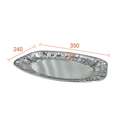 Contenitore grande di torrefazione di qualità alimentare Disposable Oval Foil di alluminio di tacchino vassoio per barbecue
