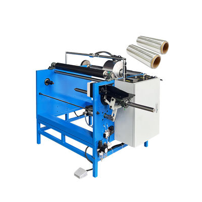 350 KG Manuale Film di Stretch Roll Rewinder Single Spindle Aluminum Foil Taglio e Rivolto Macchina