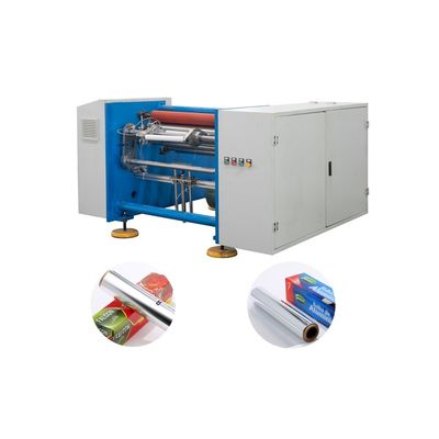 Semi-automatica 3KW 2 albero Heavy Duty Aluminium Foil Roll Silicone Paper Rewinder Machine