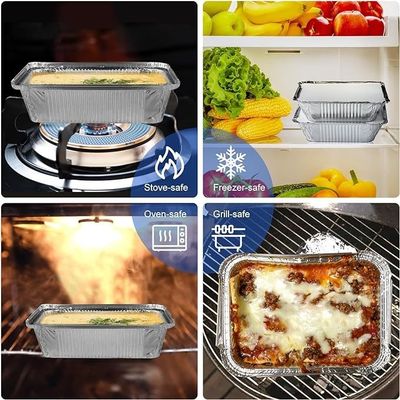 Contenitori monouso in foglio di alluminio con caratteristiche speciali per la preparazione dei pasti per la ristorazione natalizia