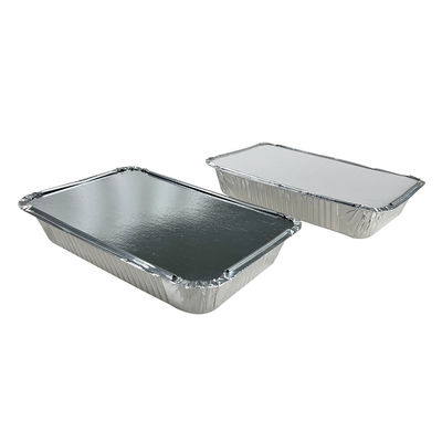 Soluzione di imballaggio alimentare conveniente Scatola monouso in foglio di alluminio per pollo da asporto al barbecue