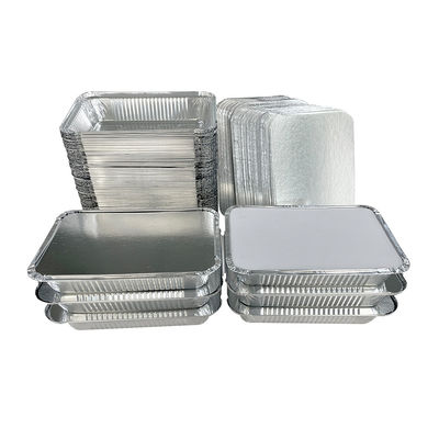Soluzione di imballaggio alimentare conveniente Scatola monouso in foglio di alluminio per pollo da asporto al barbecue