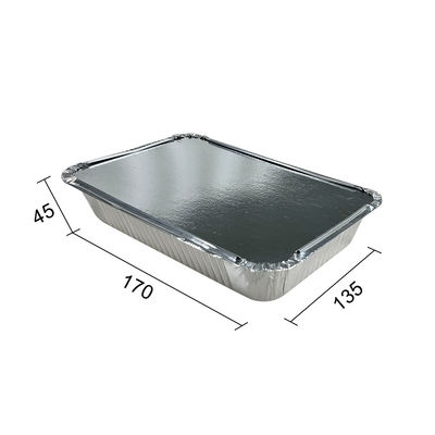 Soluzione di imballaggio alimentare conveniente Scatola monouso in foglio di alluminio per pollo da asporto al barbecue