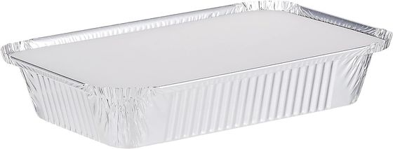 Grado alimentare 8011 Piastra di alluminio usa e getta piatto alimentare rettangolo 8389 con coperchio di carta