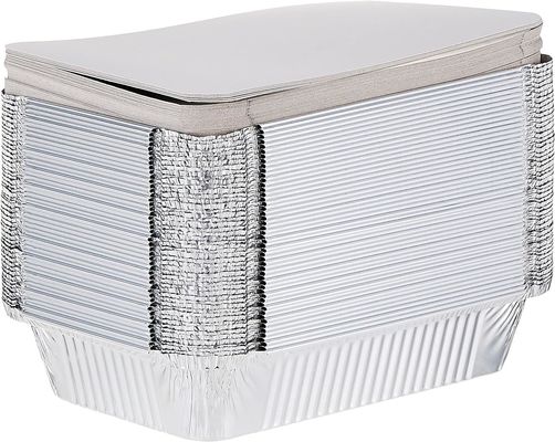 Grado alimentare 8011 Piastra di alluminio usa e getta piatto alimentare rettangolo 8389 con coperchio di carta