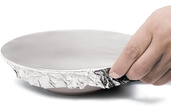 12" 18" 25 micron spessa carta di alluminio di alluminio argento per cucina grigliatura e cottura