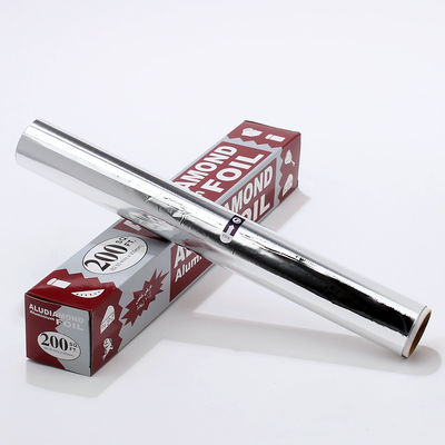 12" 18" 25 micron spessa carta di alluminio di alluminio argento per cucina grigliatura e cottura