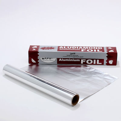 12" 18" 25 micron spessa carta di alluminio di alluminio argento per cucina grigliatura e cottura