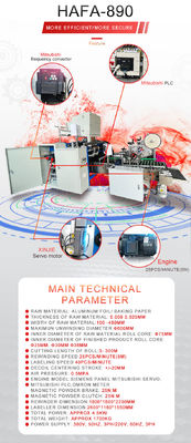 Macchina di riavvolgimento di fogli di alluminio completamente automatica con pannello tattile Weinview e utilizzo